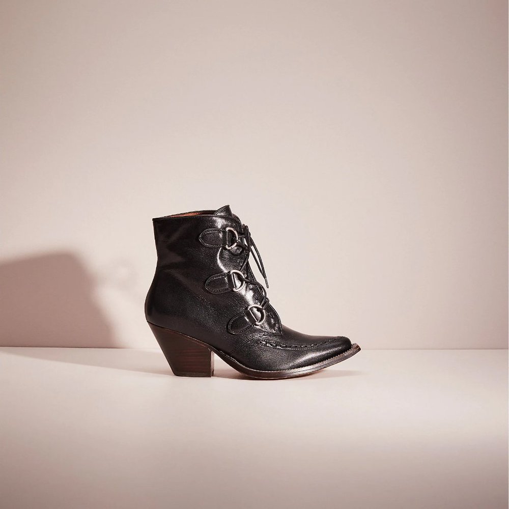 Coach Lace Up Chain Bootie